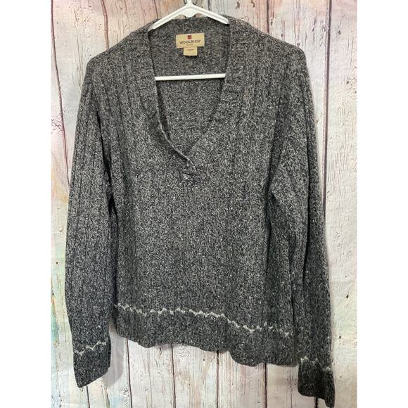 Vintage Woolrich V Neck Sweater Size Large - Picture 1 of 9